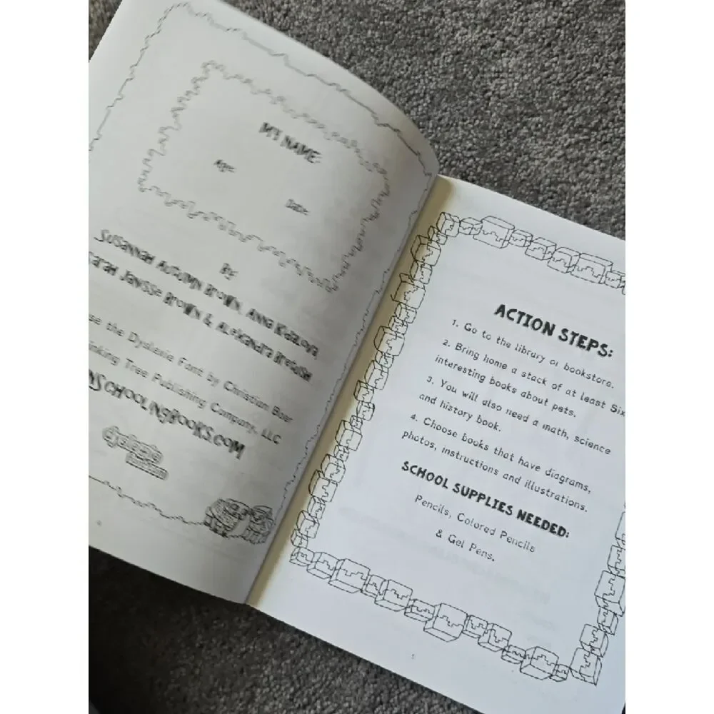 Minecraft 'All About Pets' Fun Schooling Journal - Orange & Gray